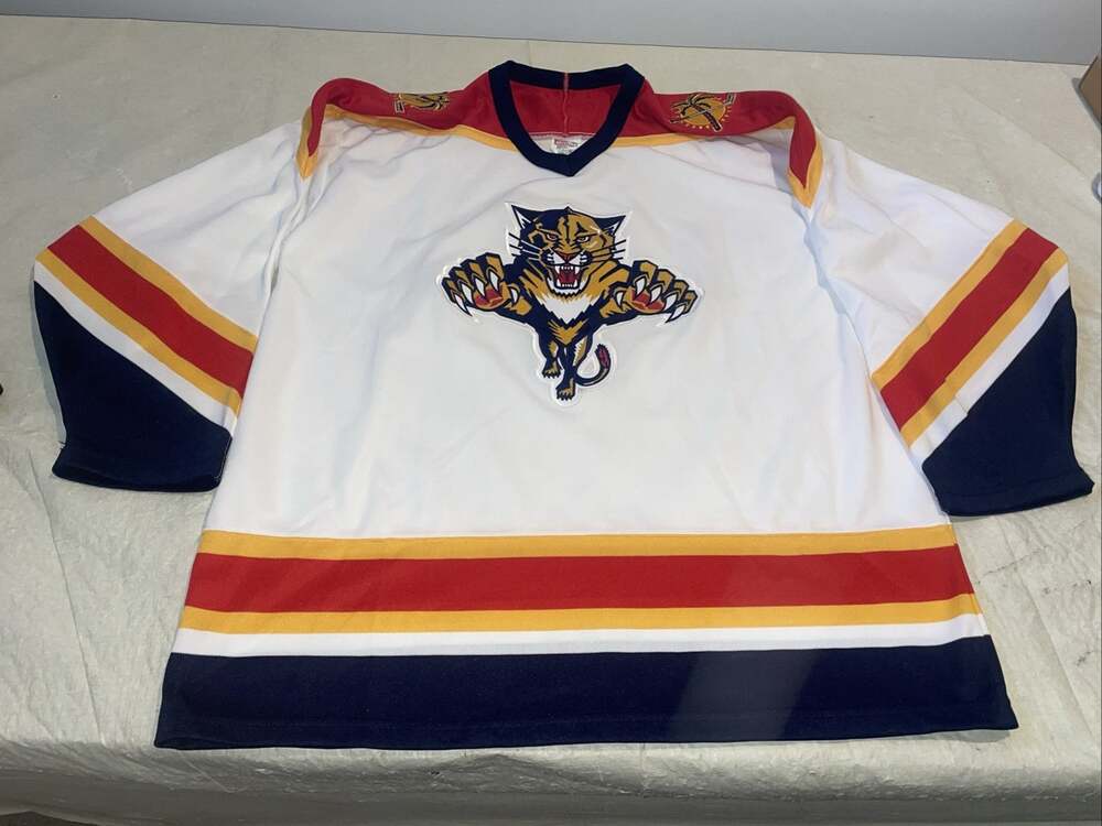 Florida Panthers Jersey White Clean Ccm Vintage Mens Xl Vintage NHL 90s